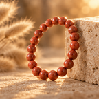 Bracelet Motivation en Jaspe Rouge