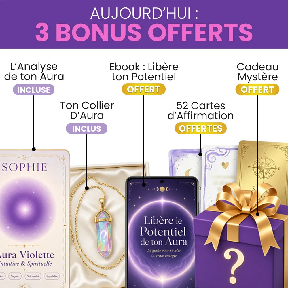 Collier d'Aura Personnalisé + 3 CADEAUX AUJOURD'HUI