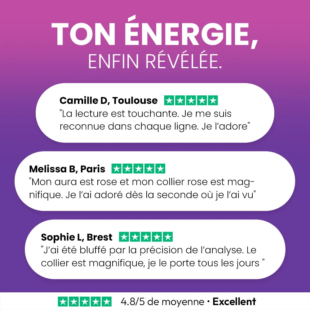 Collier d'Aura Personnalisé + 3 CADEAUX AUJOURD'HUI